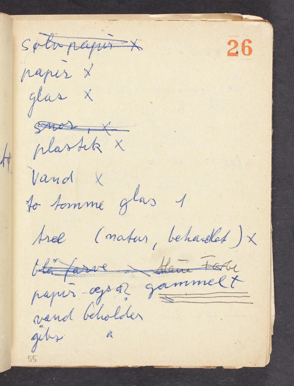 Huskeliste, Bjørn Nørgaard, 1965-1967