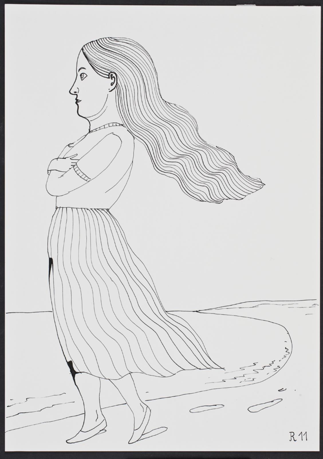 Untitled (Longhaired woman) by Christoph Ruckhäberle