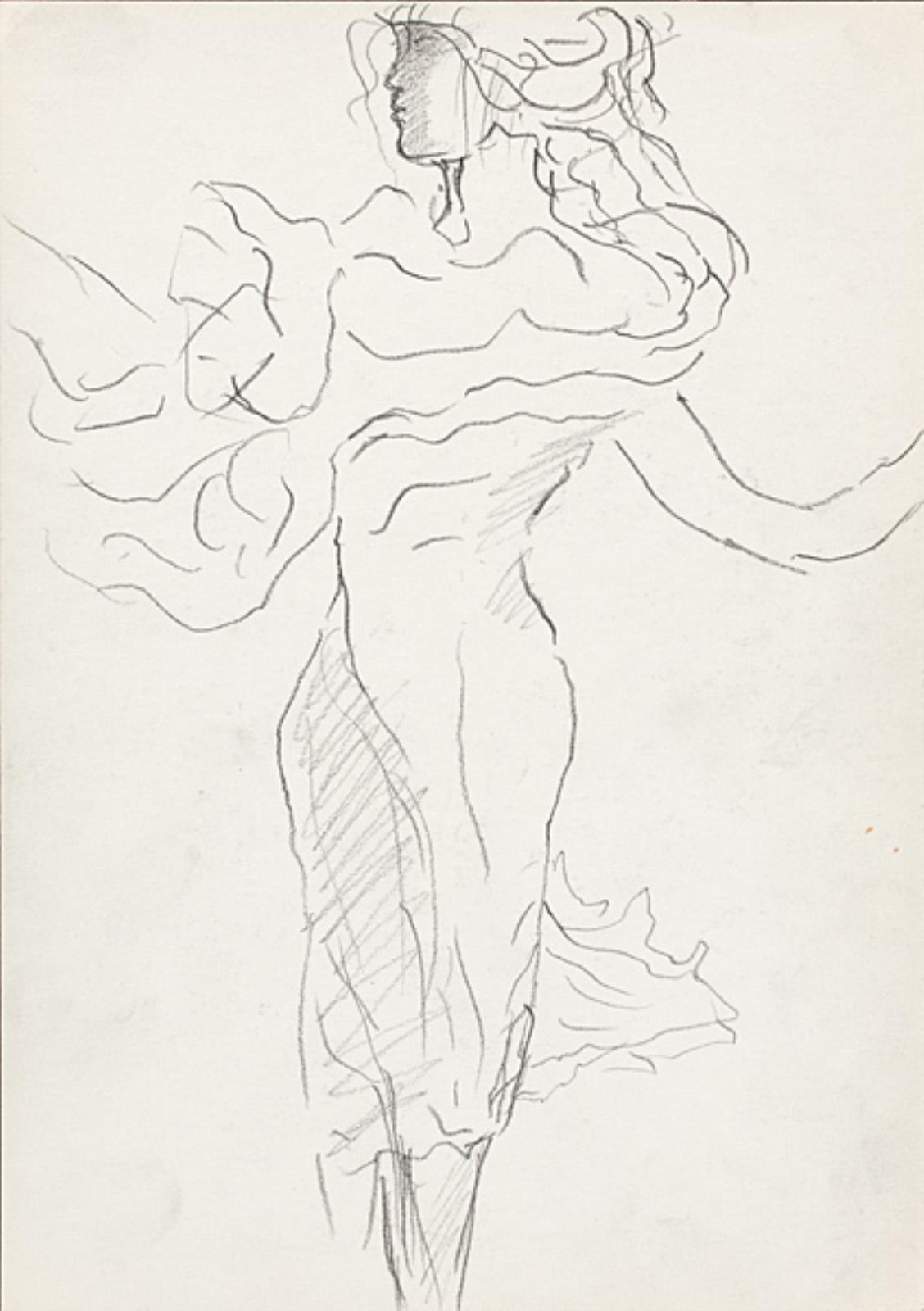 Tegning, Annemette Larsen, 1984-1985