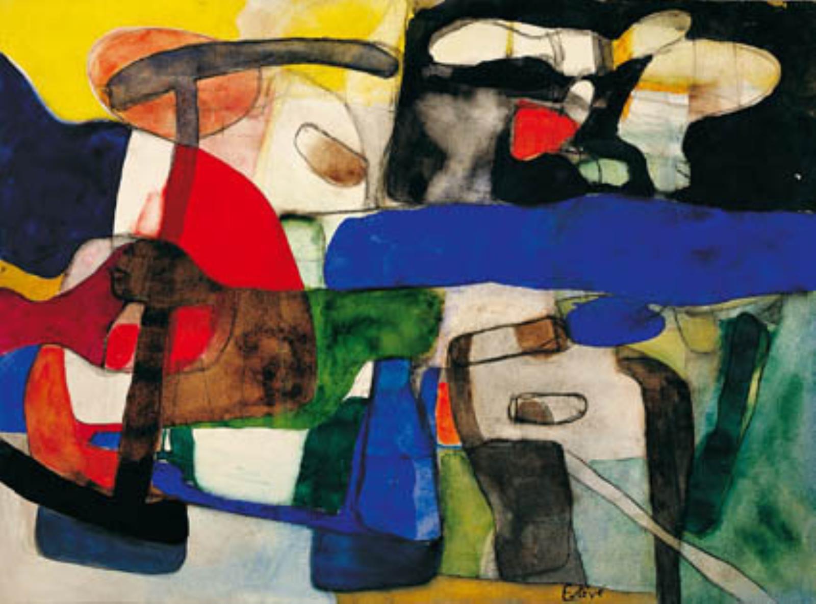 Komposition 155, Maurice Estève, 1957