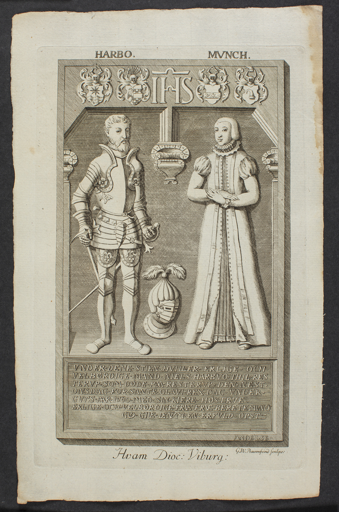 Niels Harbou og hustrus gravsten