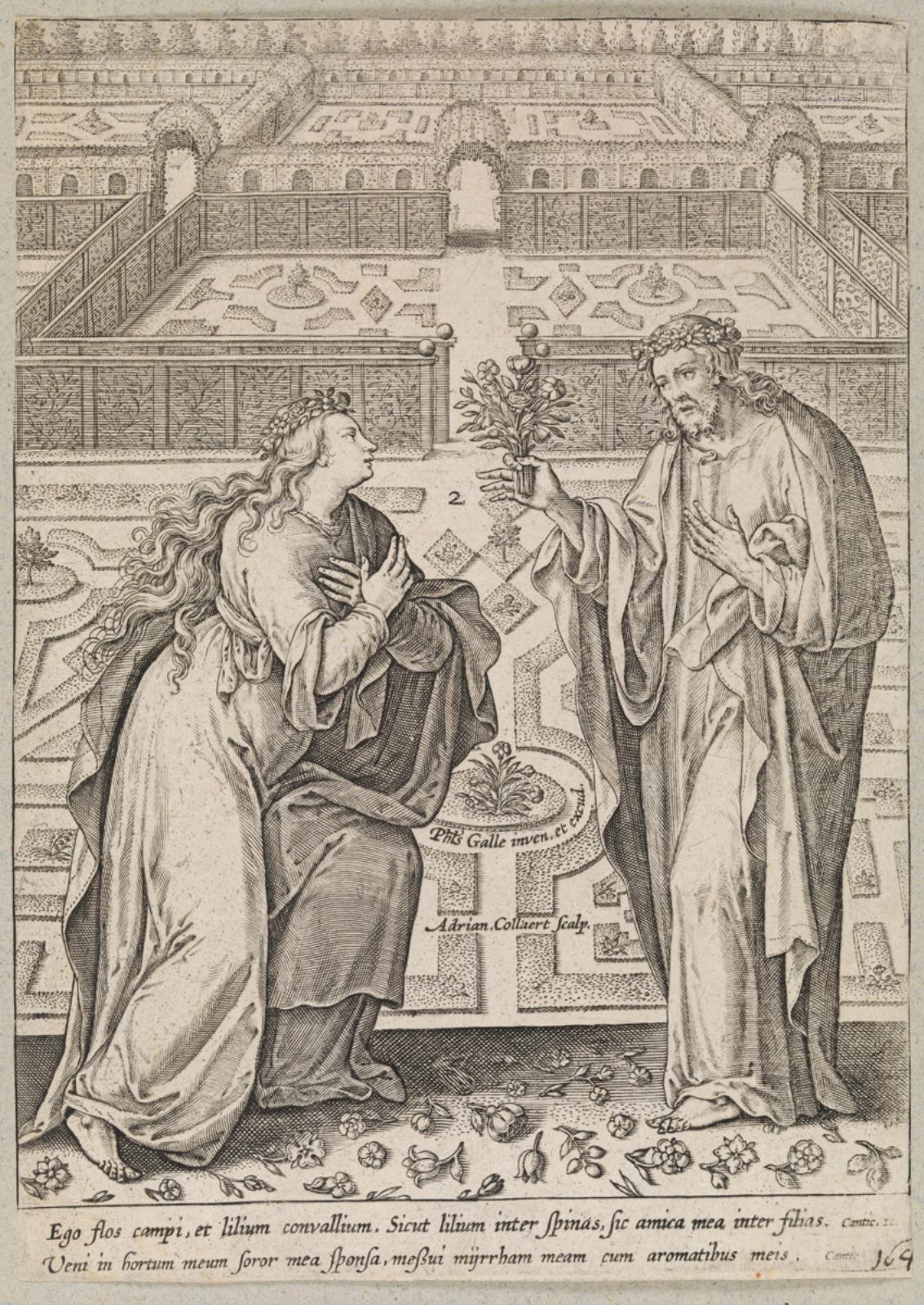 Kristus og hans brud, Ecclesia, i en have