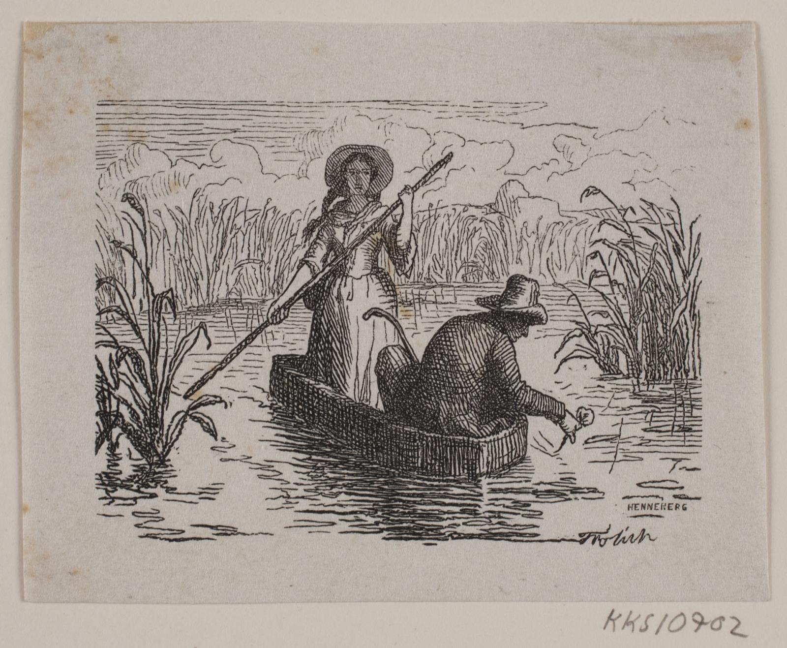 Illustration til T. A. Becker, "Ringen på Hastrup"