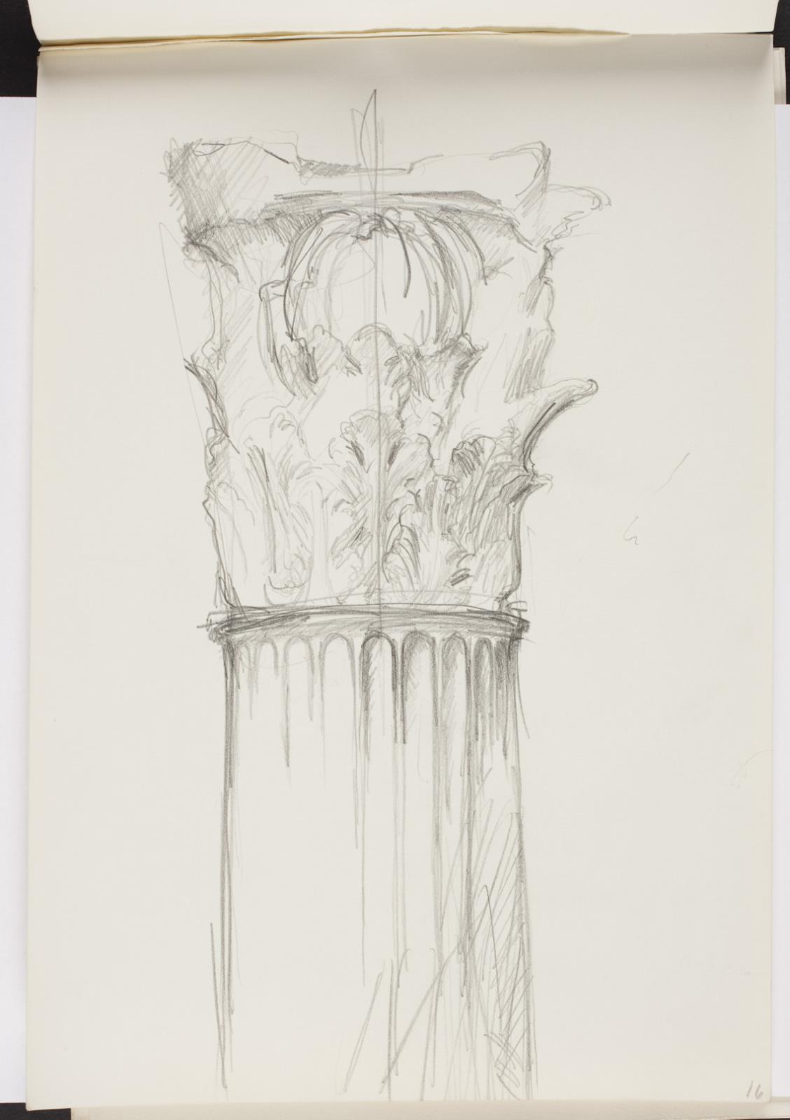 Studie af korintisk søjle, Bjørn Nørgaard, 1978