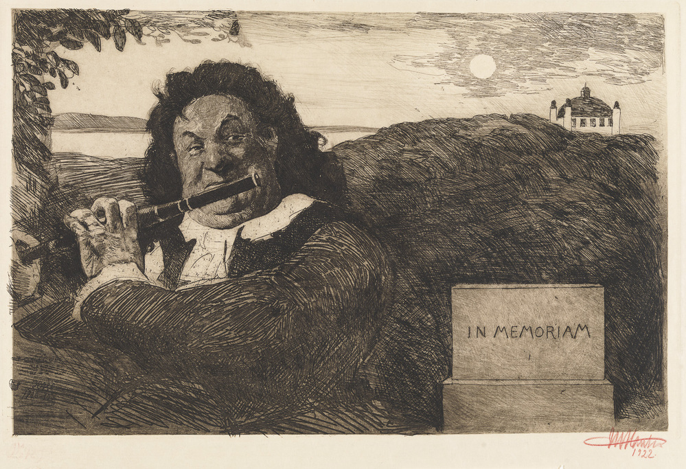 Fredensborg idyl. Olaf Poulsen spiller på fløjte for sin datter