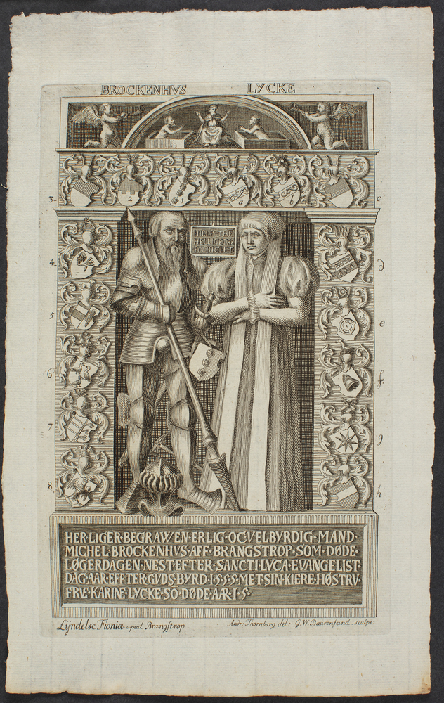 Mikkel Brockenhuus og hustrus gravsten