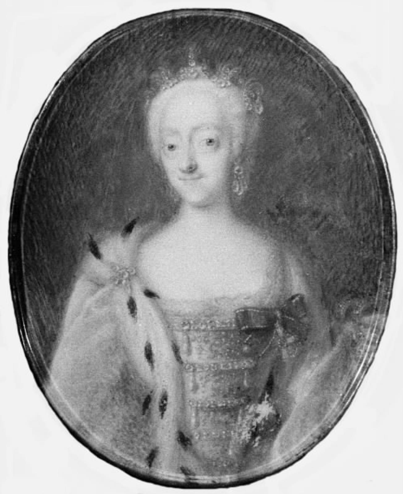 Portræt af Frederik IV's datter prinsesse Charlotte Amalie