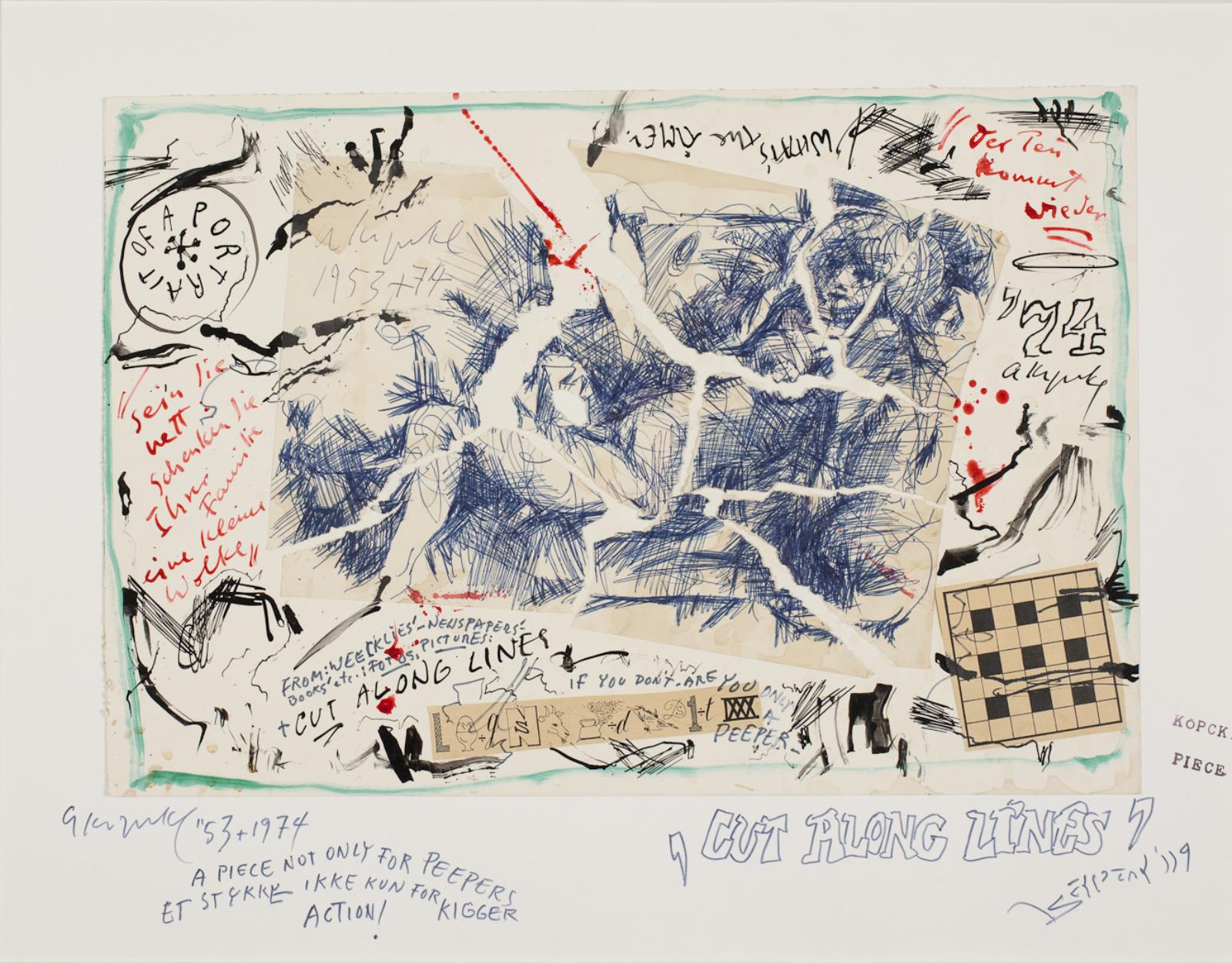 "Cut along lines", Arthur Köpcke, 1953-1974