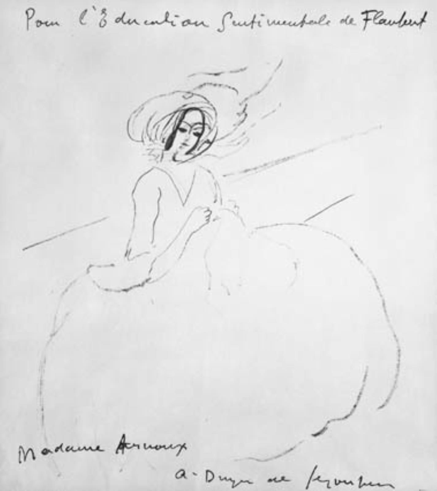 Siddende kvinde. Madame Arnoux, André Dunoyer de Segonzac, 1921