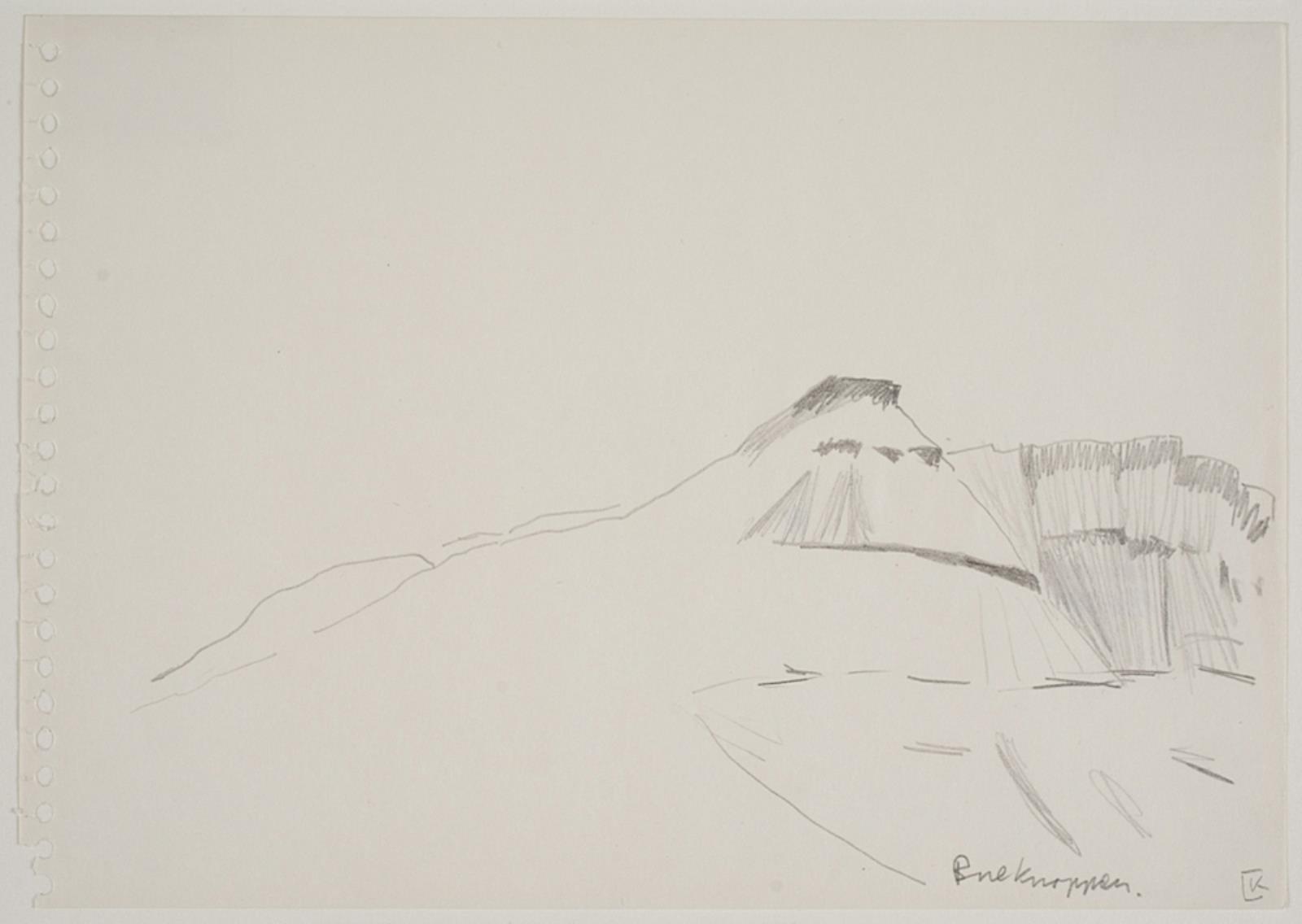 Bjergprofil: Bueknoppen. Pearyland, Per Kirkeby, 1963