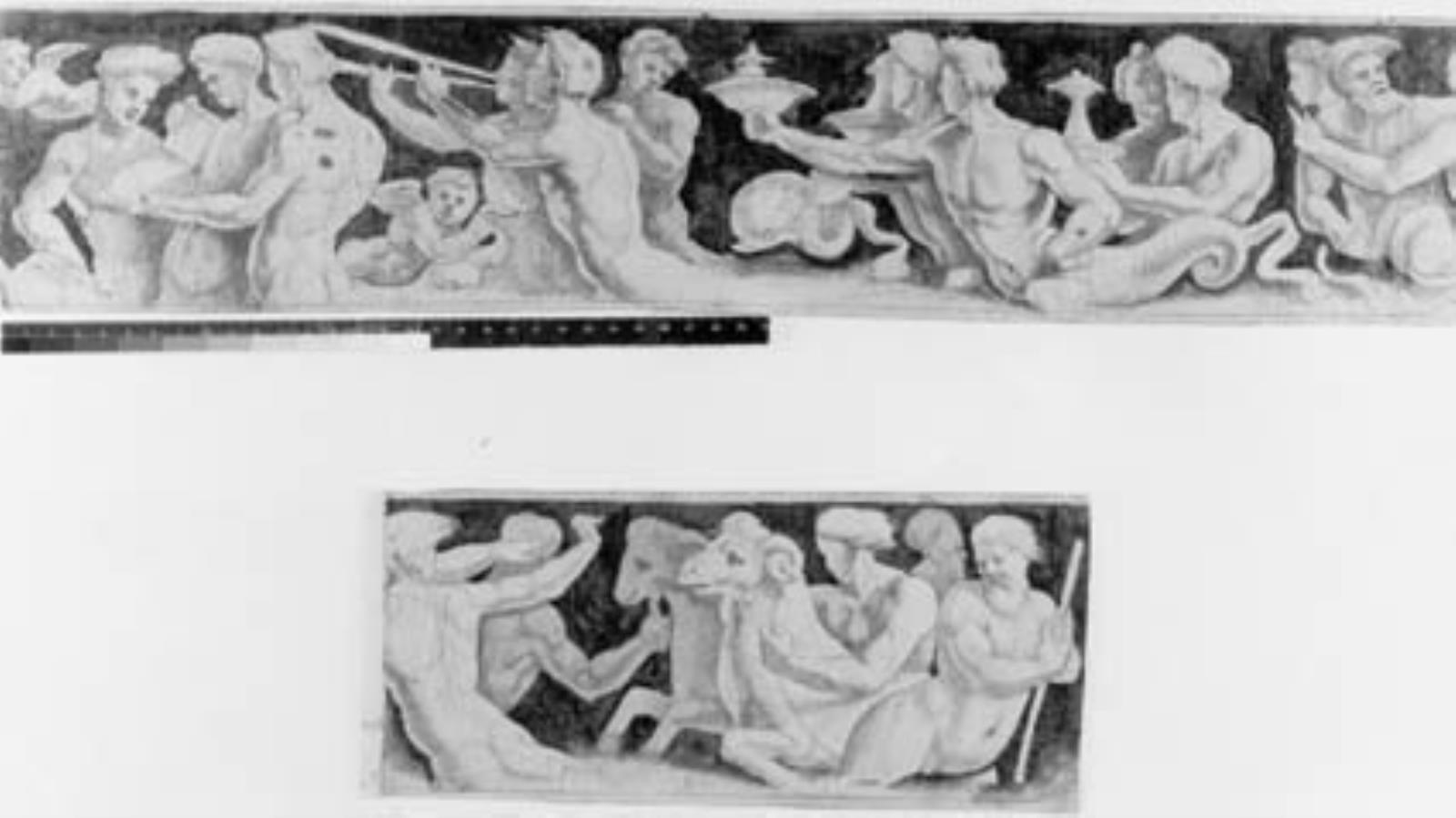 Frise med en procession af tritoner