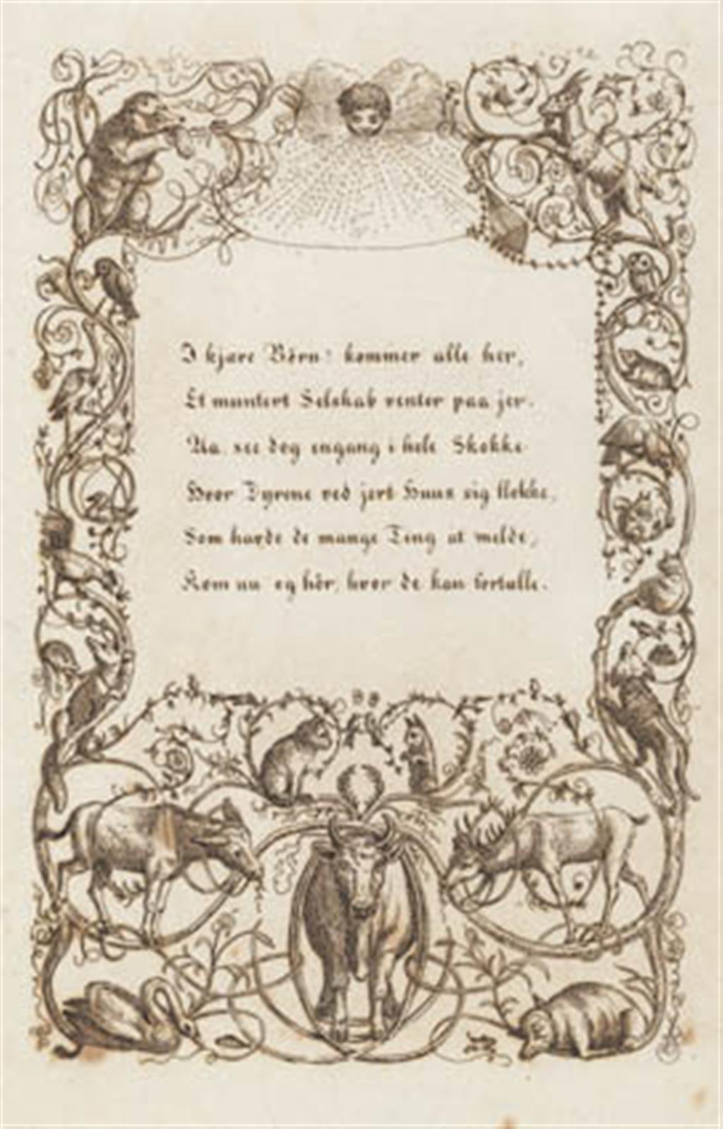 Illustration til "Halvhundrede Fabler for Børn" af Hey