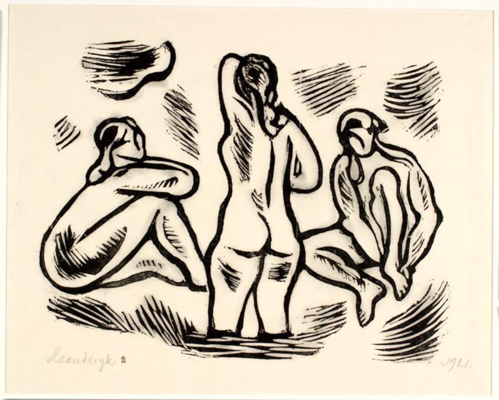 Badende piger, Svend Johansen, 1921