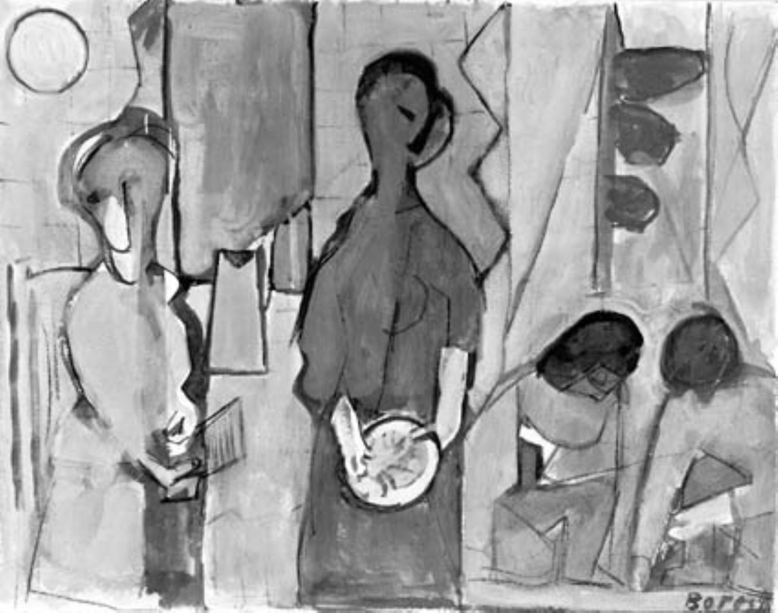 Interiør med fire kvinder, Francisco Borès, 1946