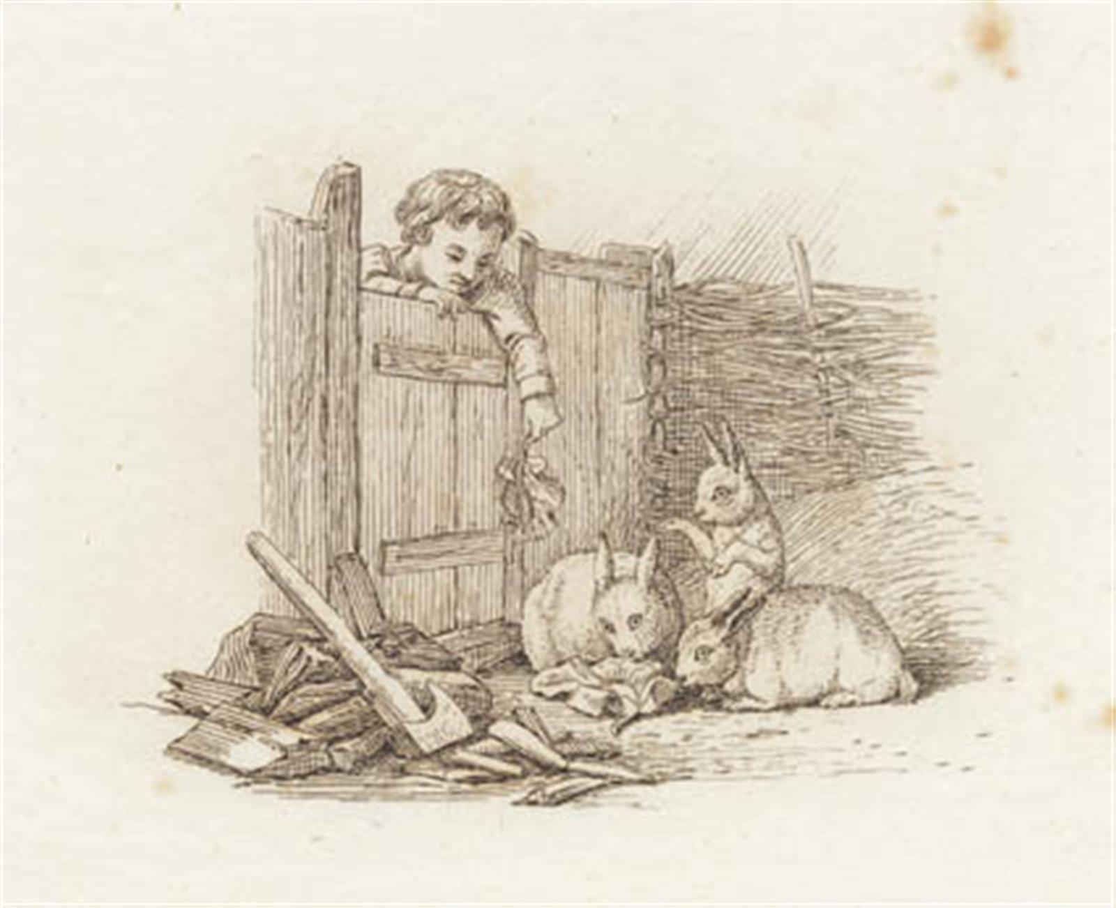 Illustration til "Halvhundrede Fabler for Børn" af Hey