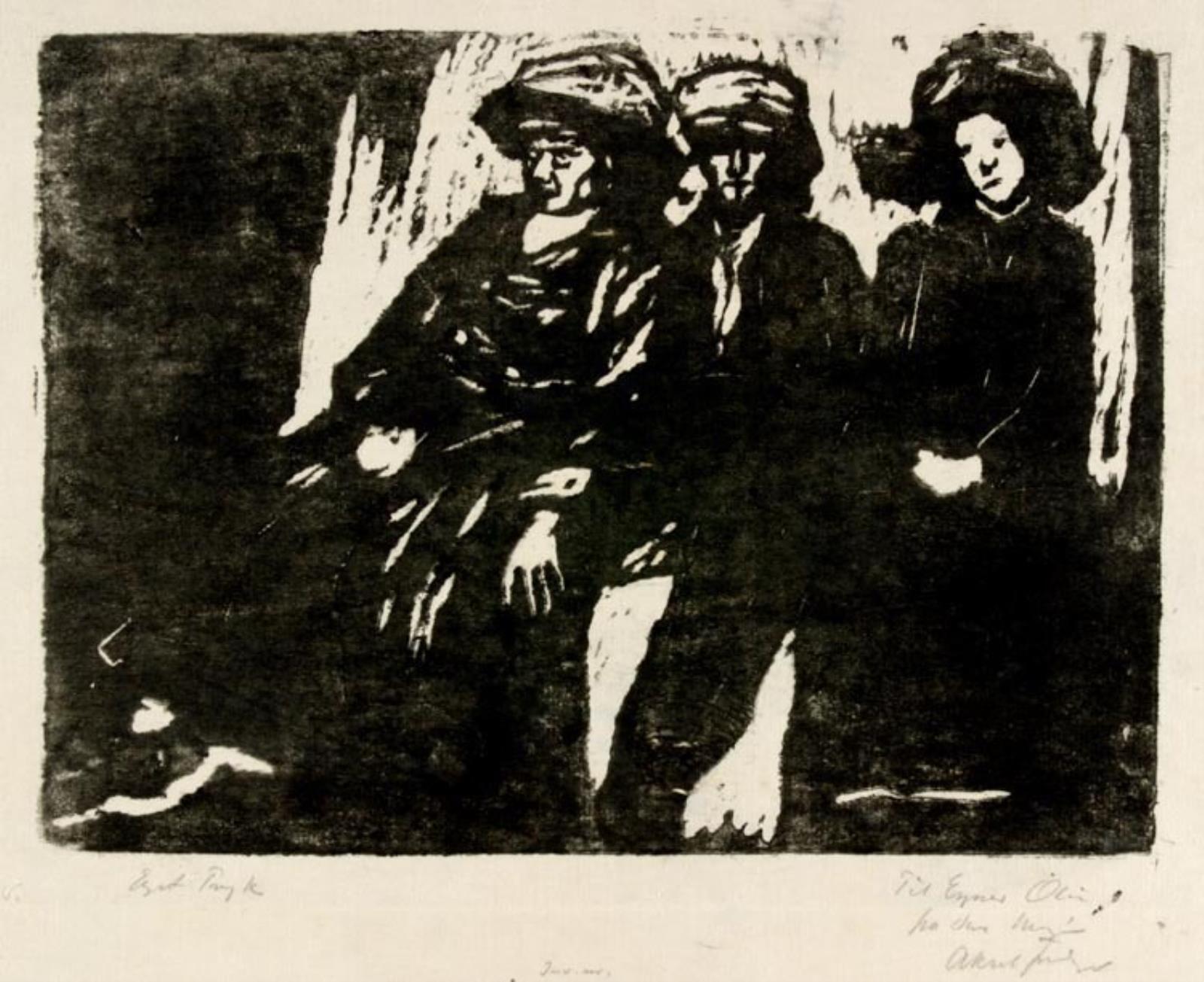 Tre mennesker, Aksel Jørgensen, 1909