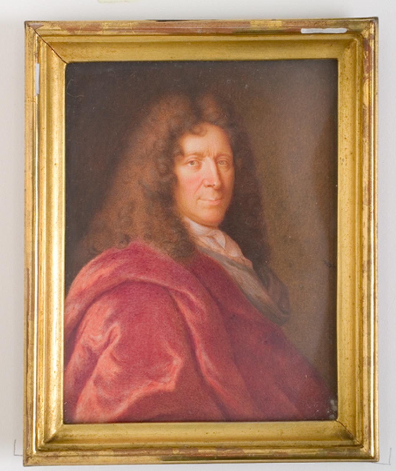 Mandsportræt i rød kappe