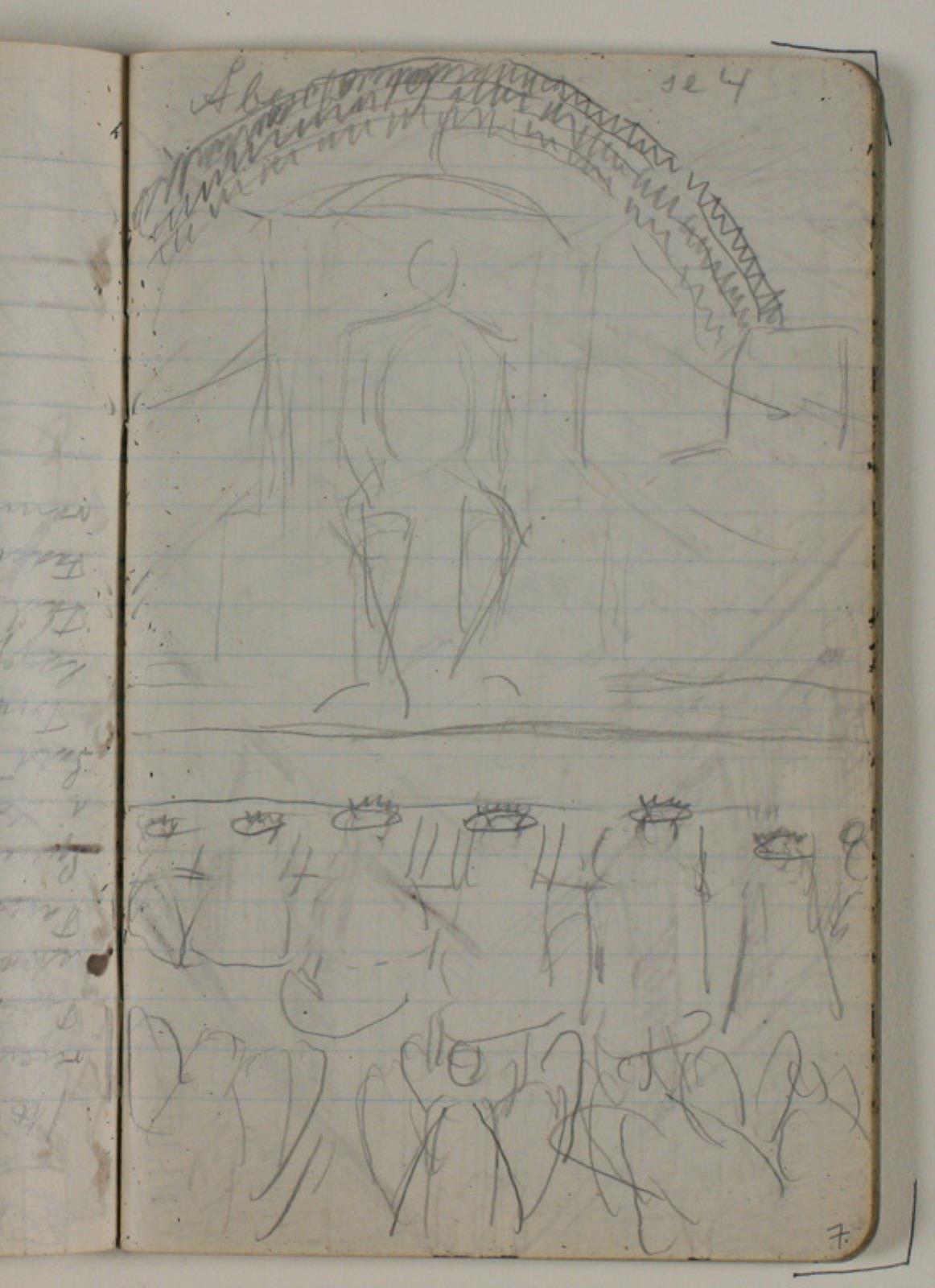 Johannes ser Gud sidde på sin trone, 24 ældste og 4 livsvæsner