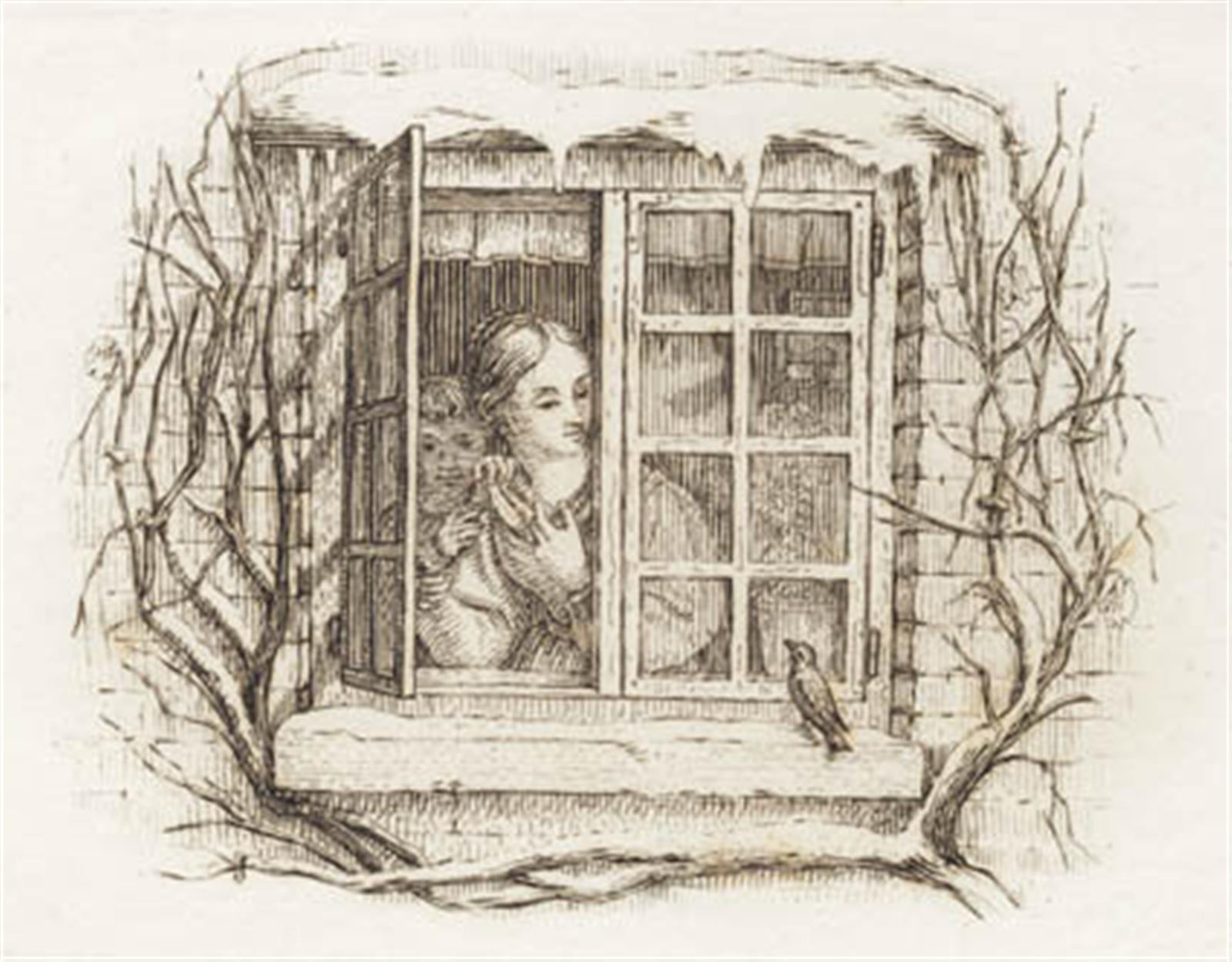 Illustration til "Halvhundrede Fabler for Børn" af Hey