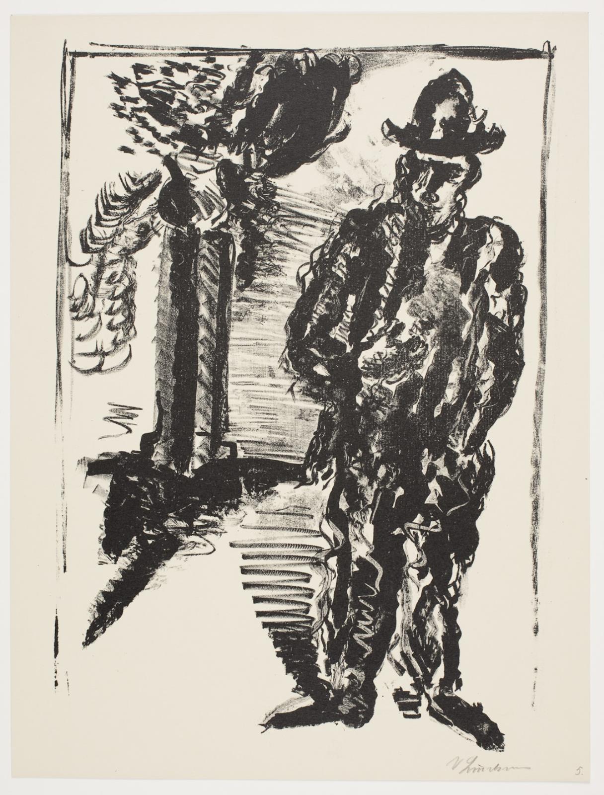 Stående mand mand med hat