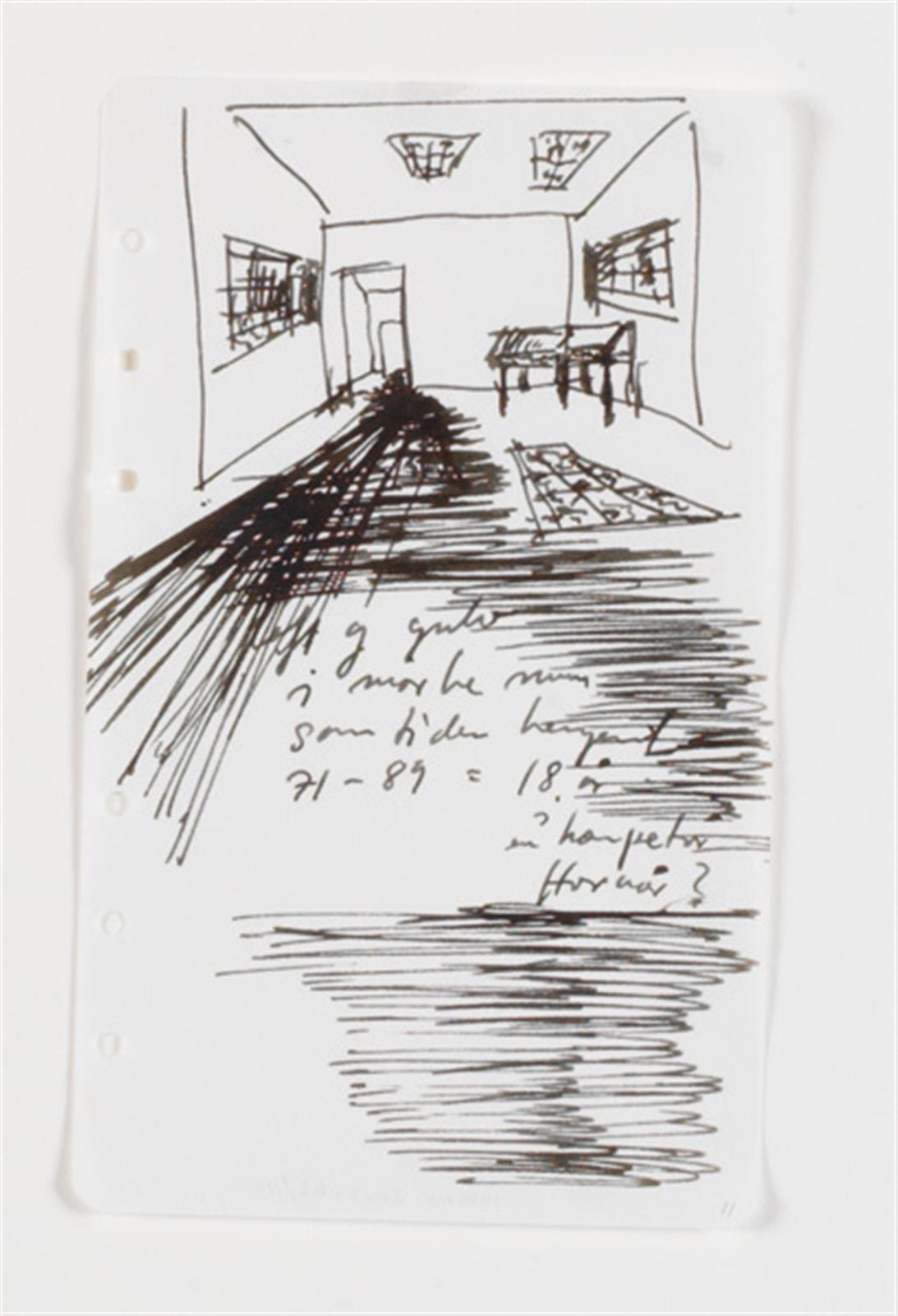 Notater og udkast omkring udstillingen "T.O.W.C...." etc, William Louis Sørensen, 1990