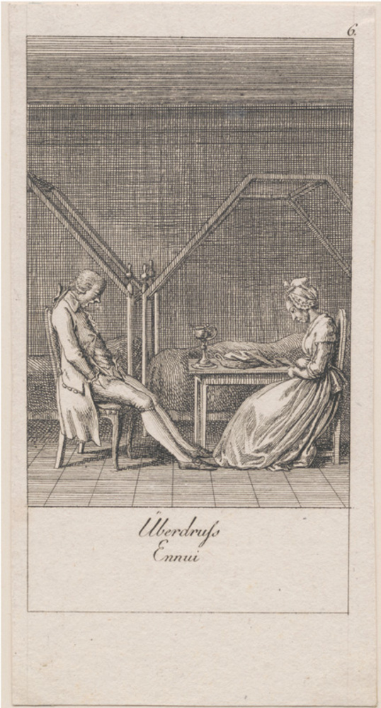 Illustration til giftermålets årsager og følger (Überdrufs Ennui)