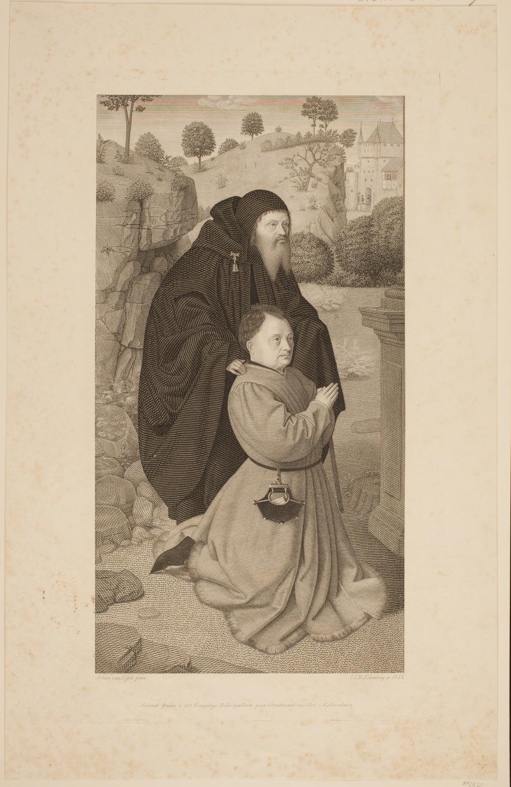 St. Antonius og en bedende mand