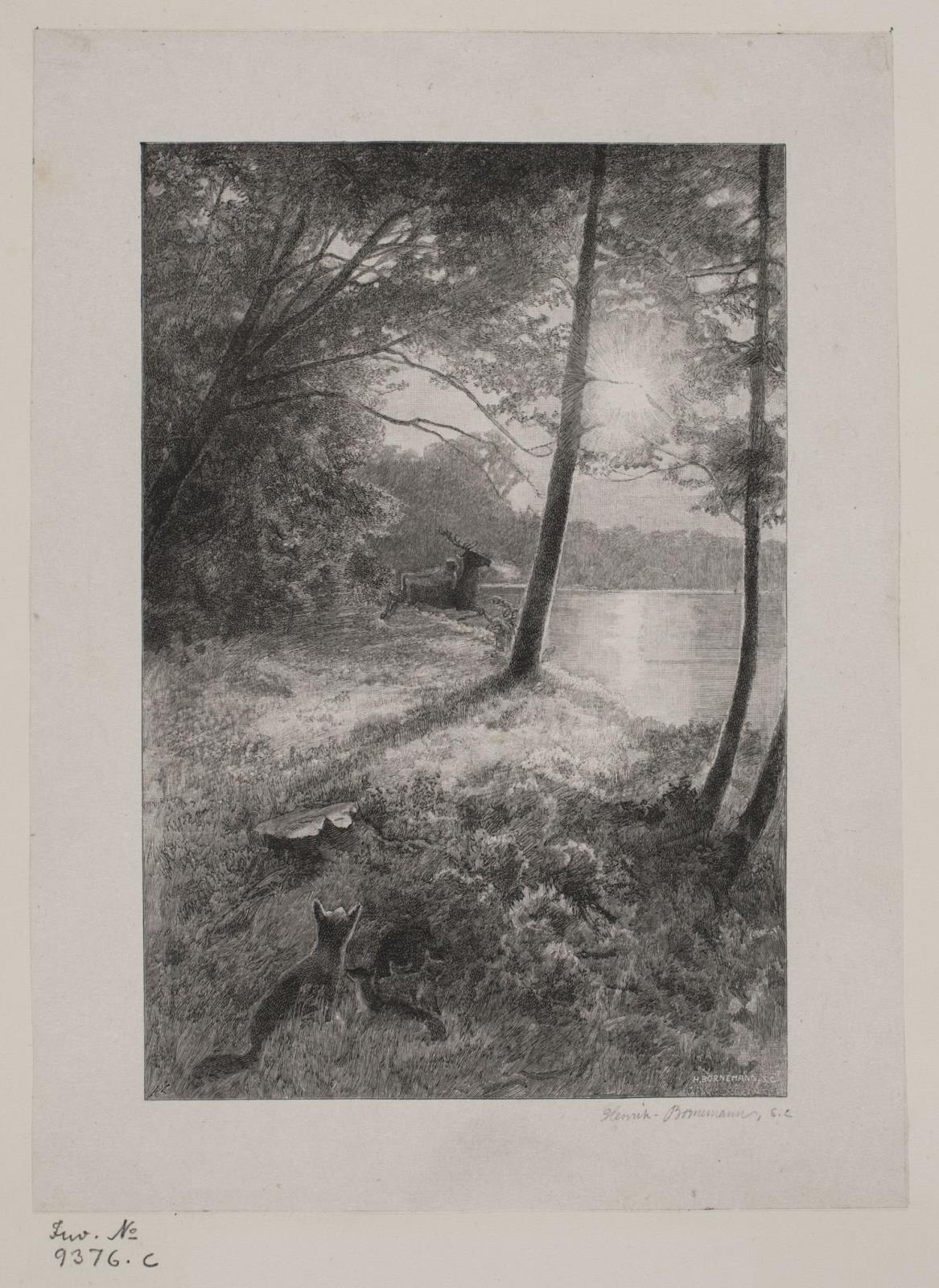 Illustration til Christian Winther, "Hjortens Flugt"