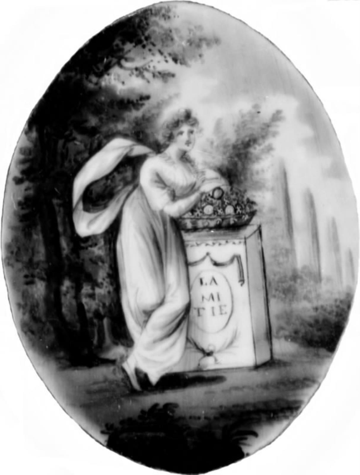 Allegorisk komposition med indskriften "l'amitié"