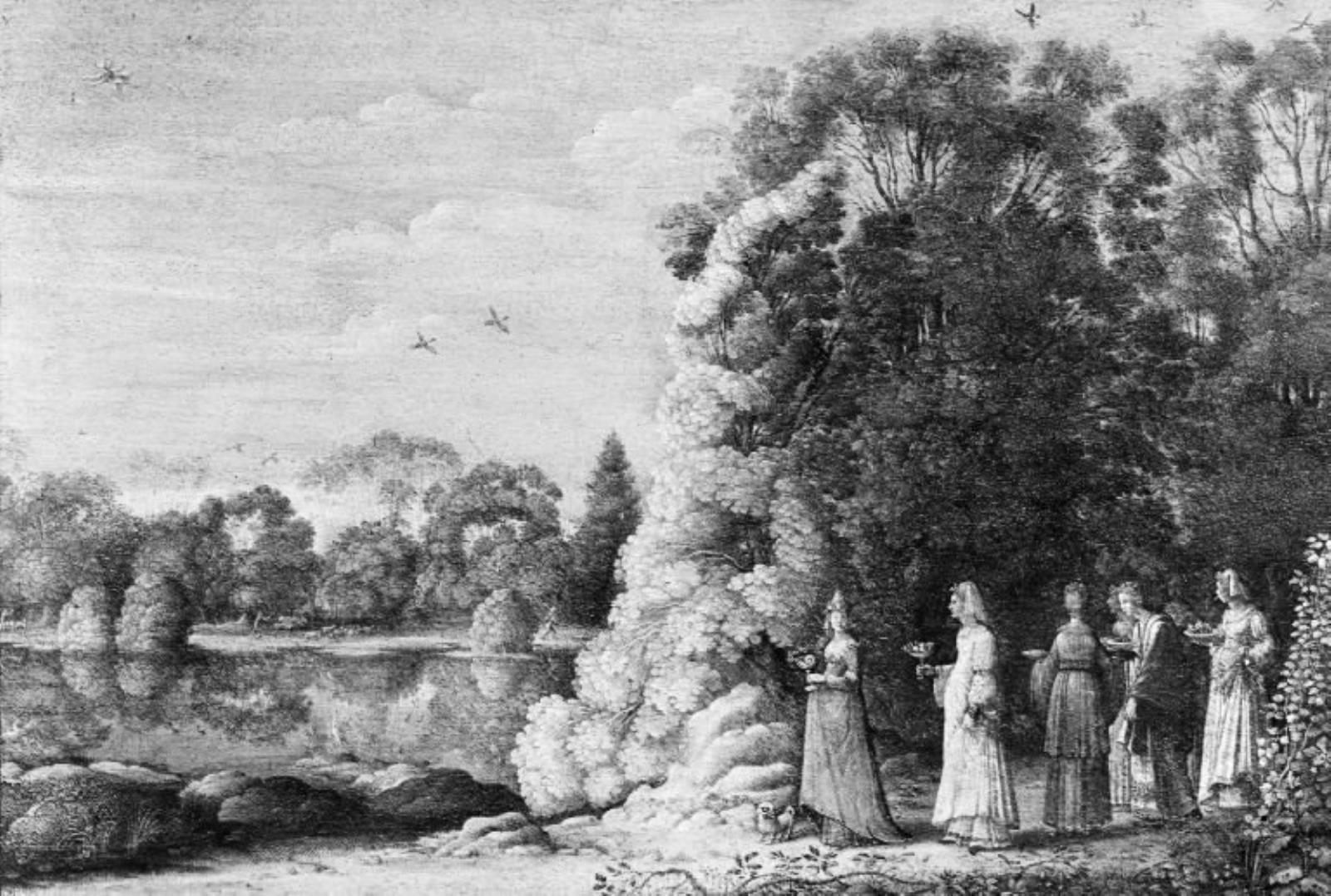 Landskab med mytologiske figurer