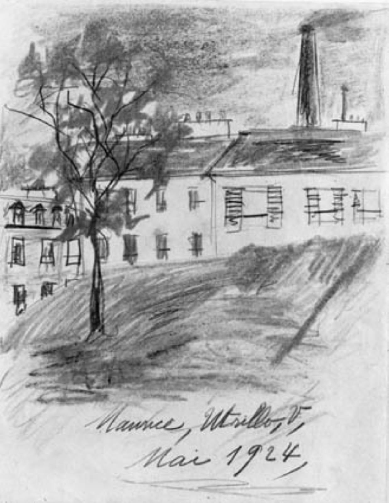 Fra en pariserforstad. Huse og fabriksskorsten