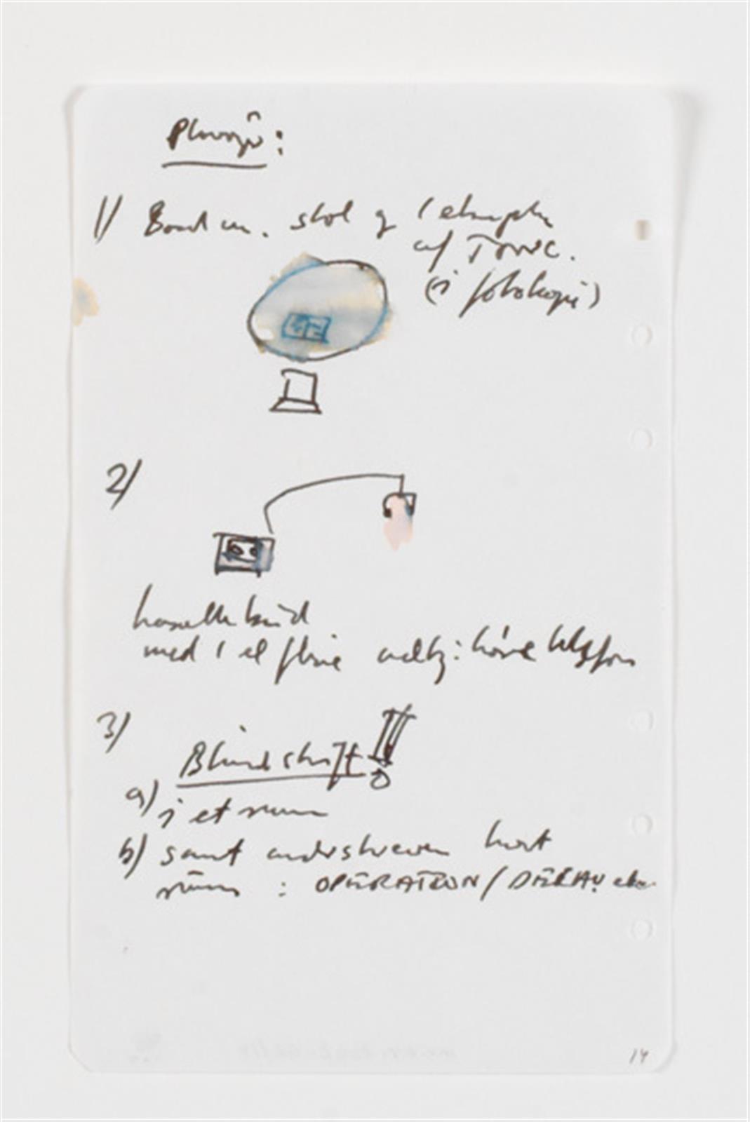 Notater og udkast omkring udstillingen "T.O.W.C...." etc, William Louis Sørensen, 1990