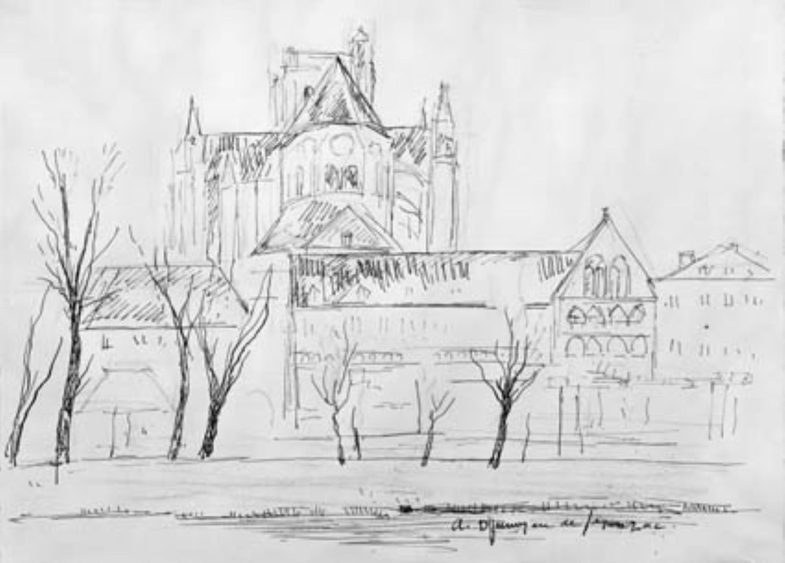 Saint-Germain, Auxerre, André Dunoyer de Segonzac, 1947
