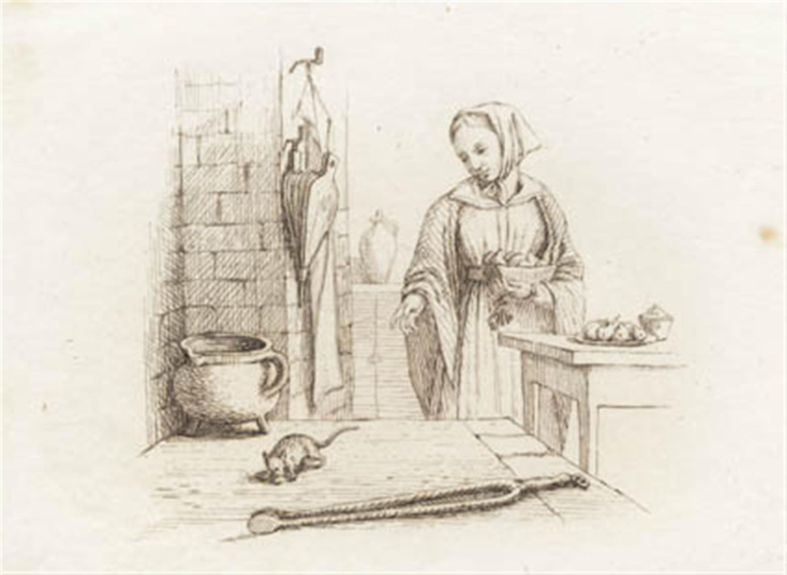 Illustration til "Halvhundrede Fabler for Børn" af Hey