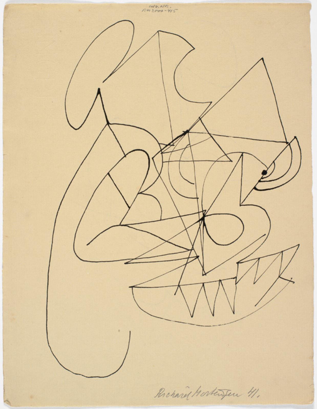 Geometrisk figuration, Richard Mortensen, 1939-1941