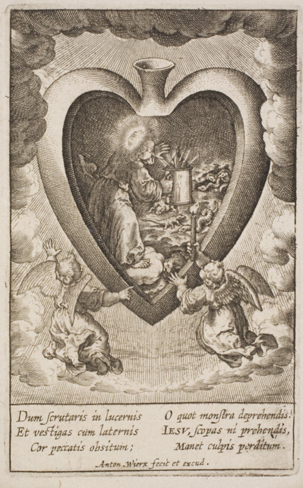 Jesusbarnet med en lygte i det hellige hjerte