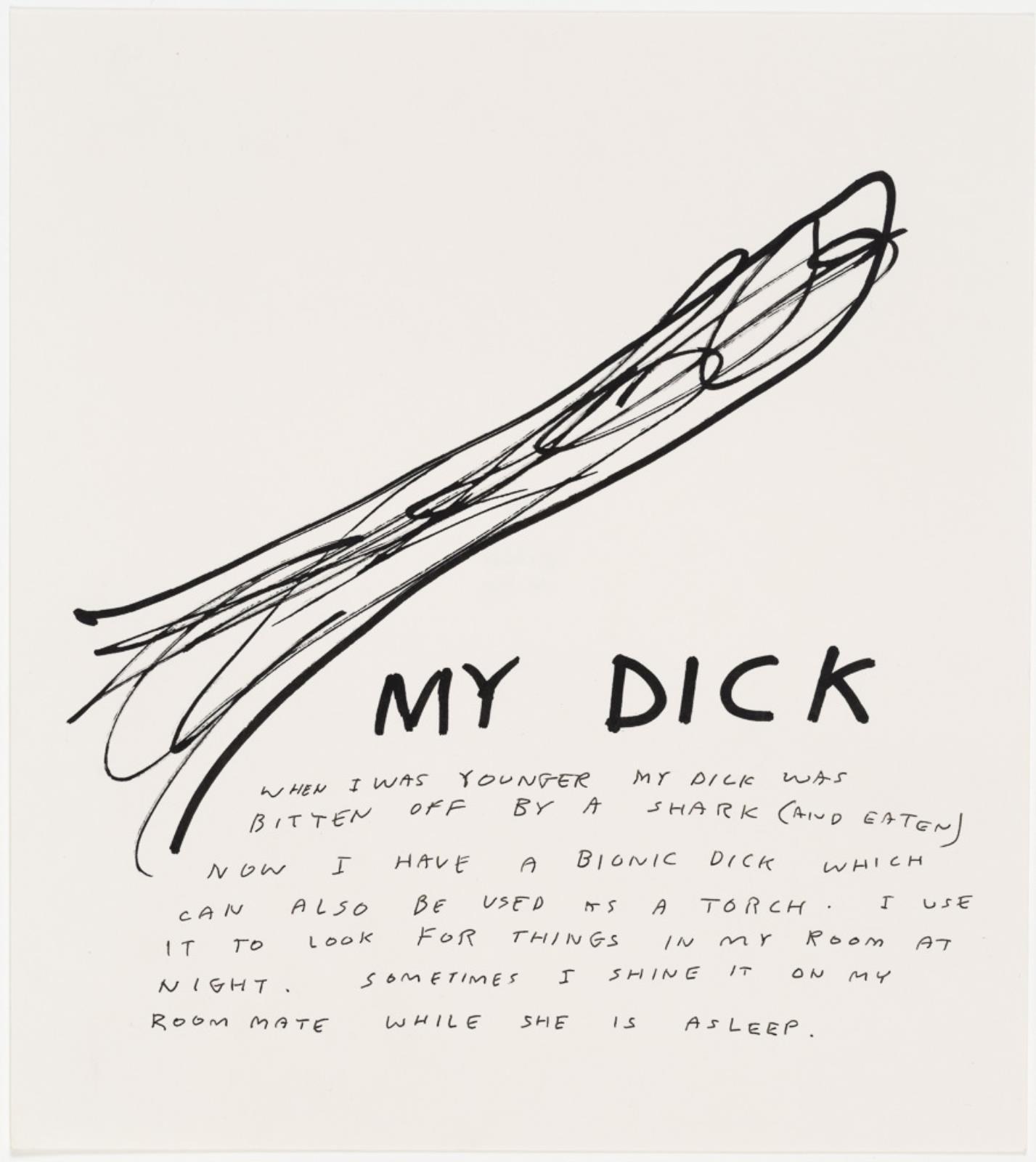 Uden titel (My Dick), David Shrigley, 1998