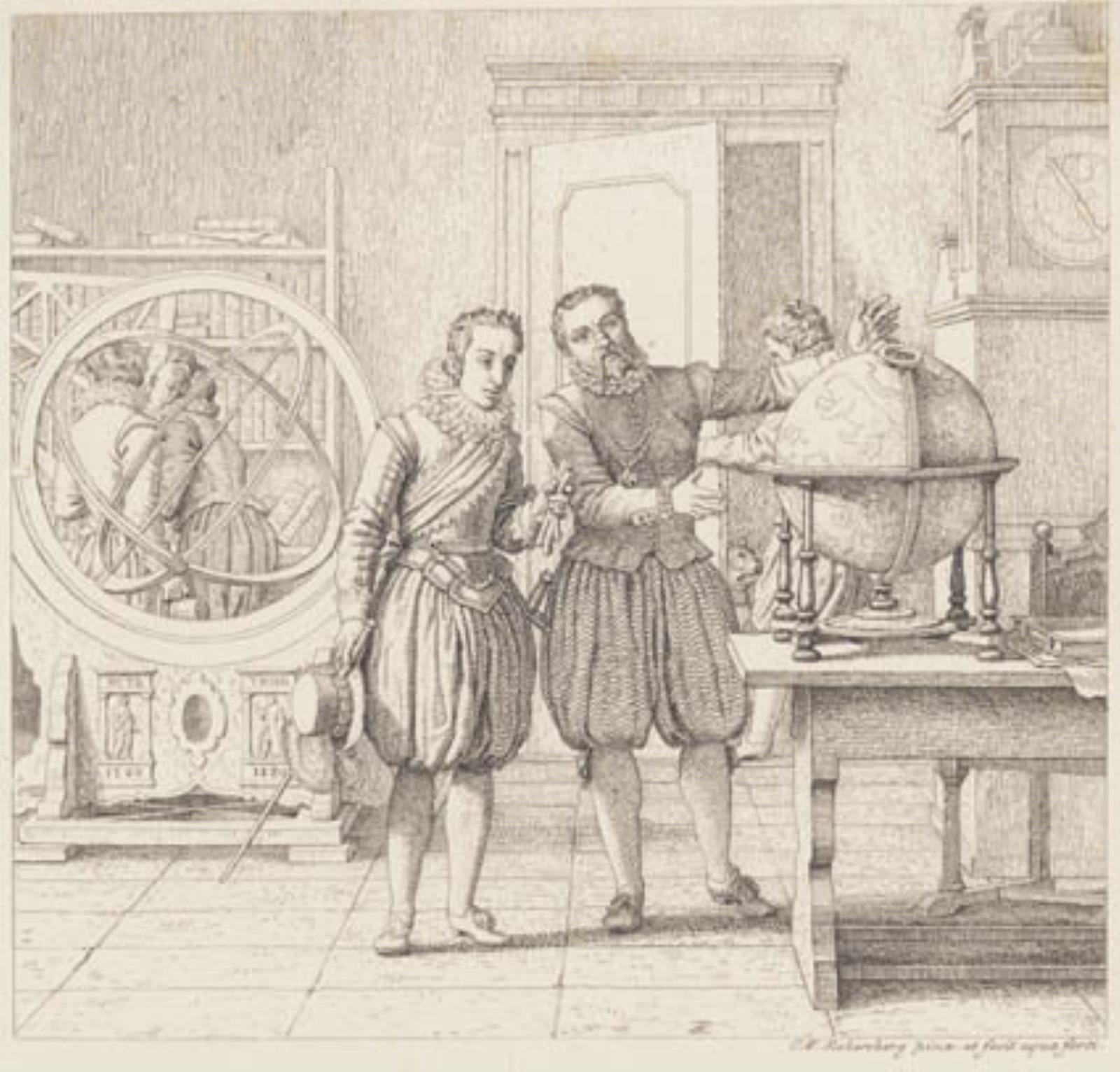 Christian 4. i besøg hos Tycho Brahe på Uranienborg