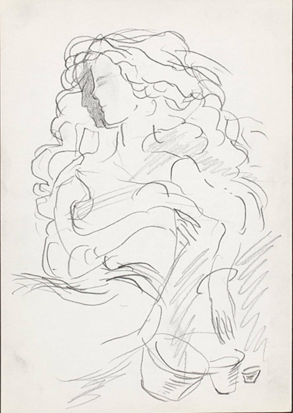 Tegning, Annemette Larsen, 1984-1985