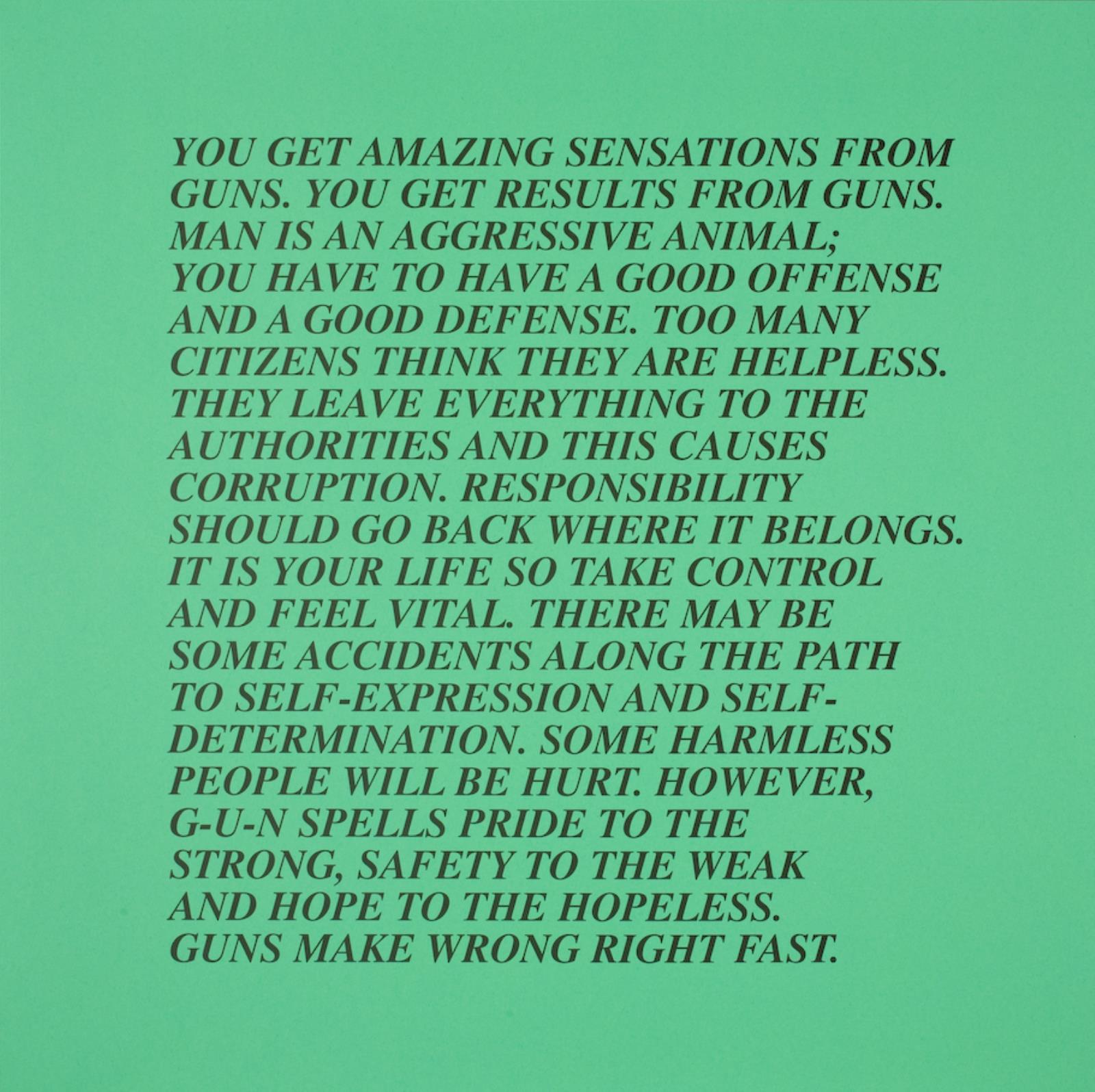 Inflammatory Essay, Jenny Holzer, 1979