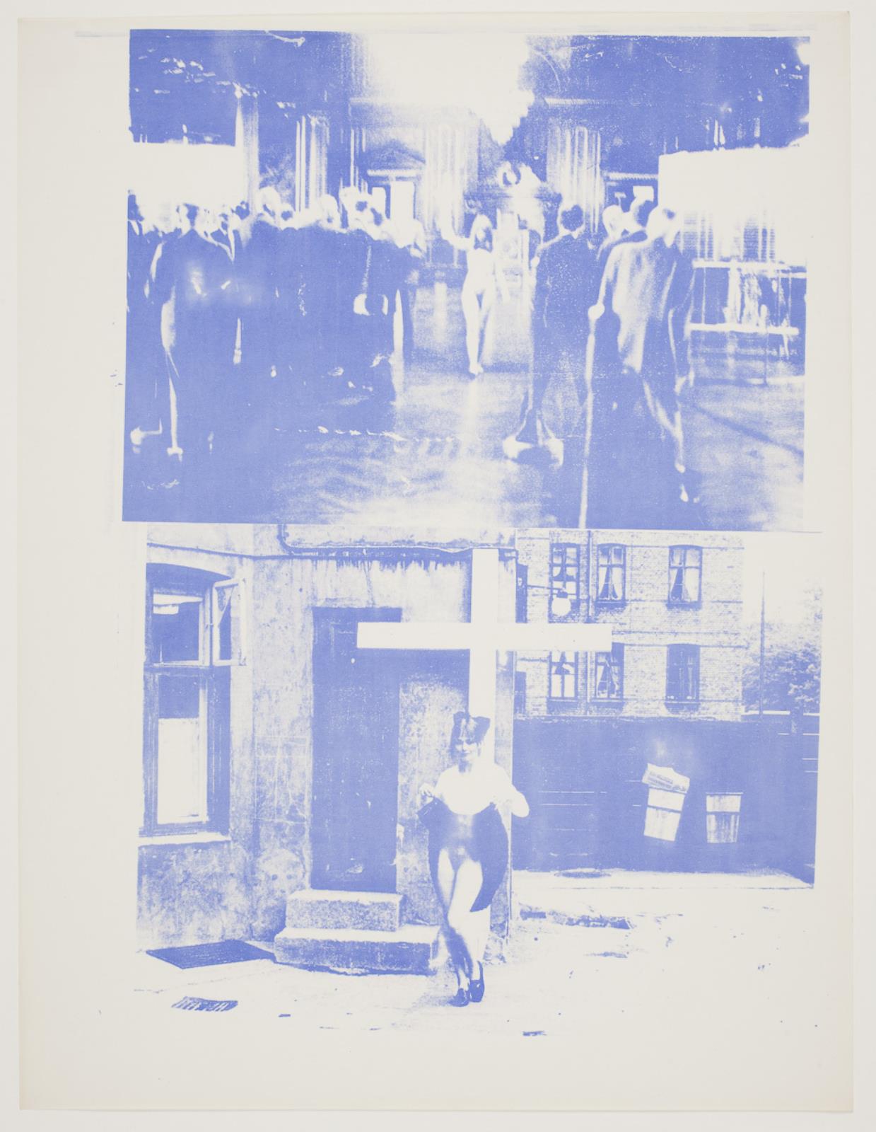 Dobbeltbillede fra serien "Den kvindelige Kristus"., Lene Adler Petersen, 1969