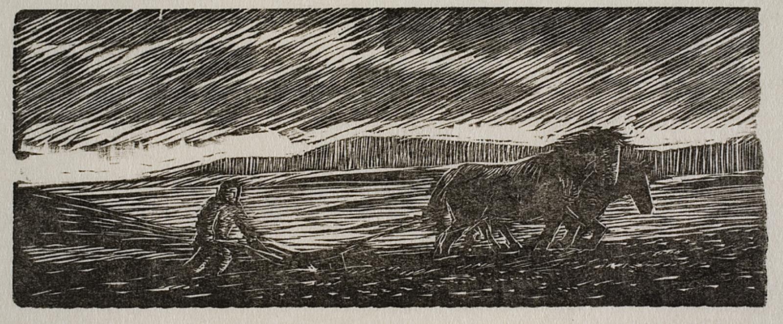 Bonde, der pløjer sin mark, Povl Christensen, 1940