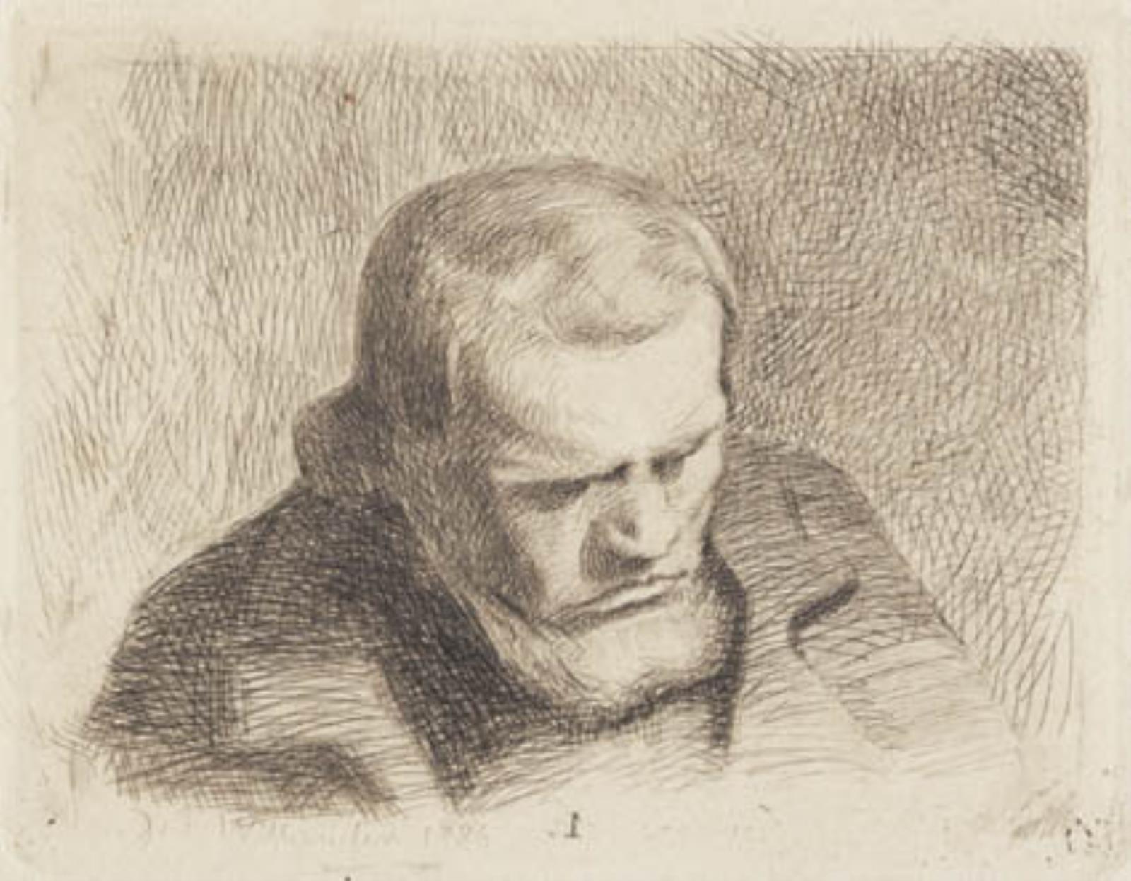 Hoved af en pukkelrygget mand, J.F. Willumsen, 1886