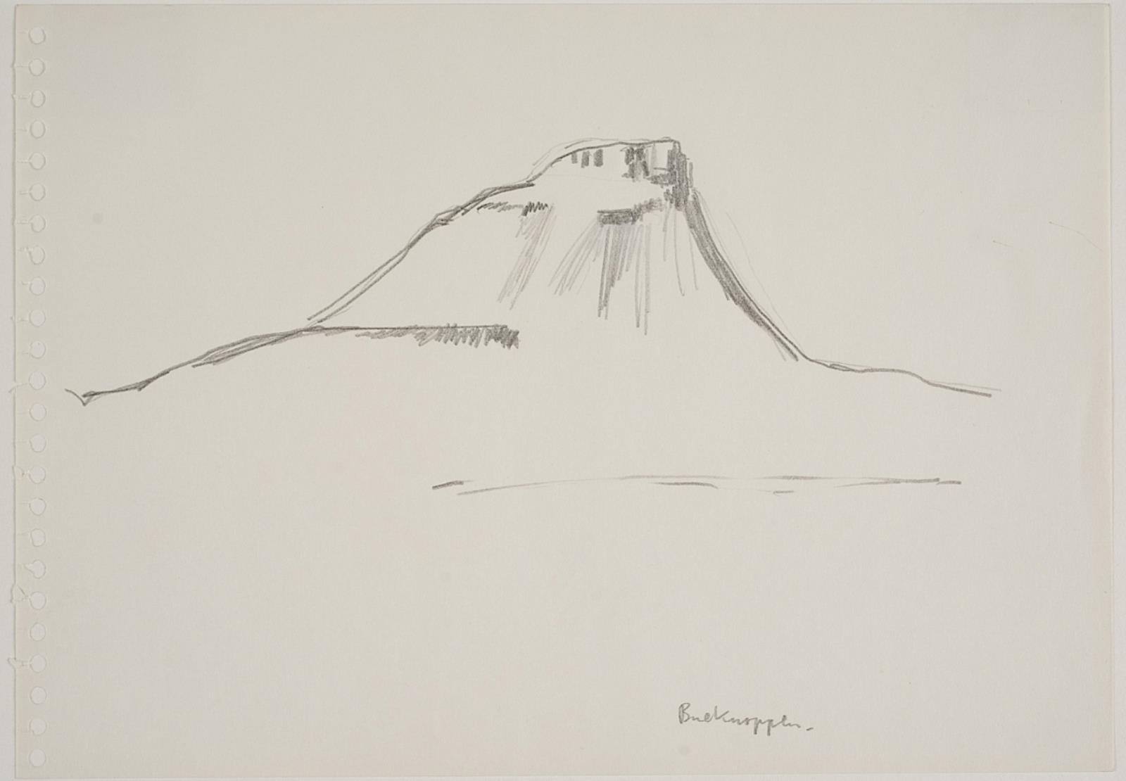 Bjergprofil. "Bueknoppen". Pearyland, Per Kirkeby, 1963