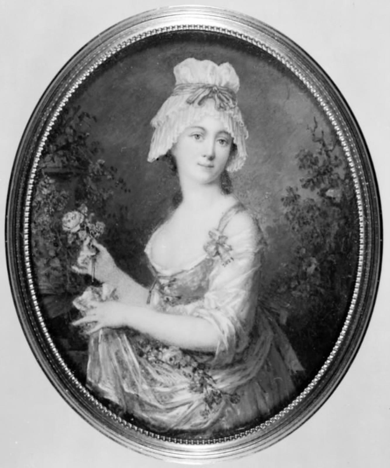 Ung kvinde med blomster