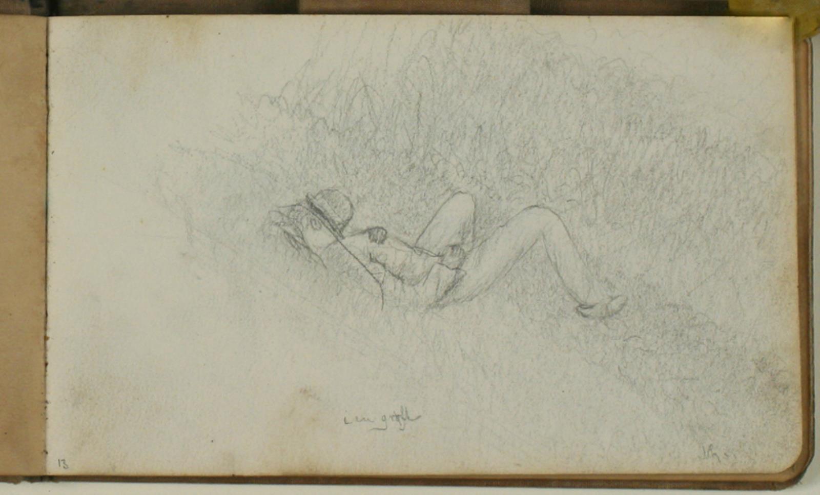 Sovende mand i grøft