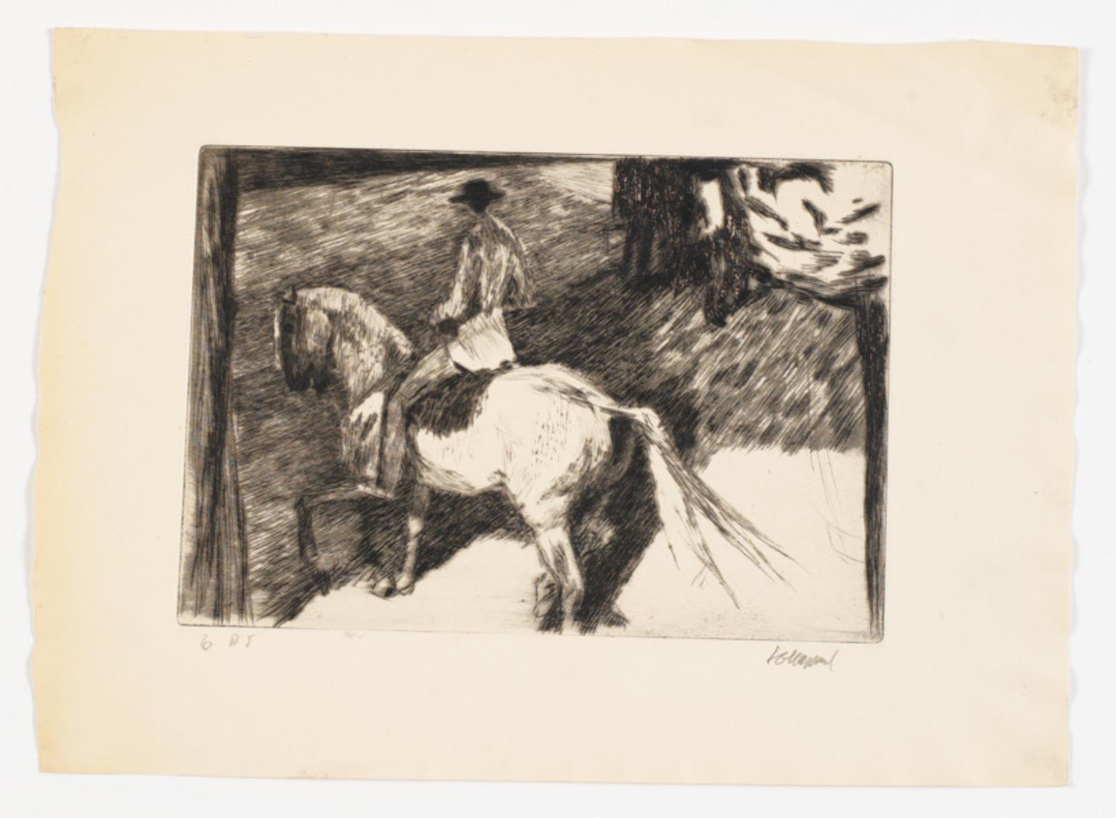 Rytter og hest, Hans Lollesgaard, 1952-1955