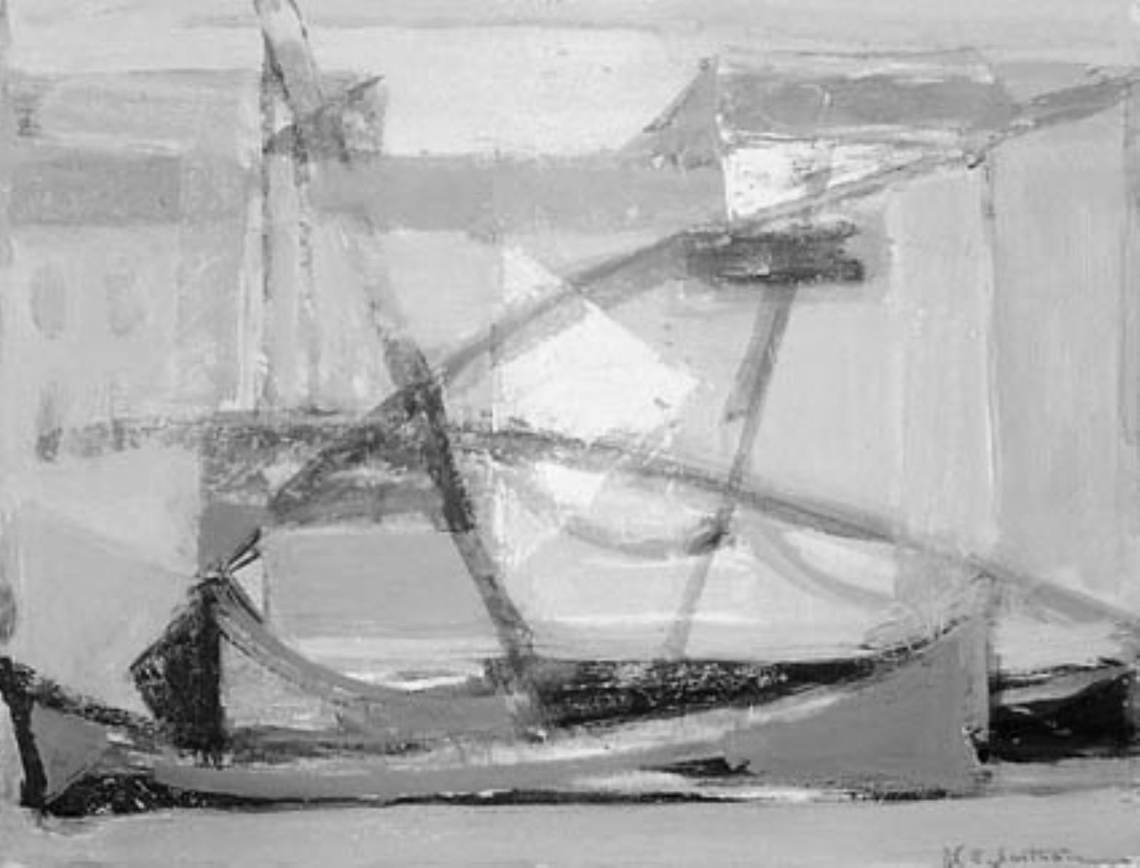 Den lille havn i Sète, Maurice E. Sarthou, 1956