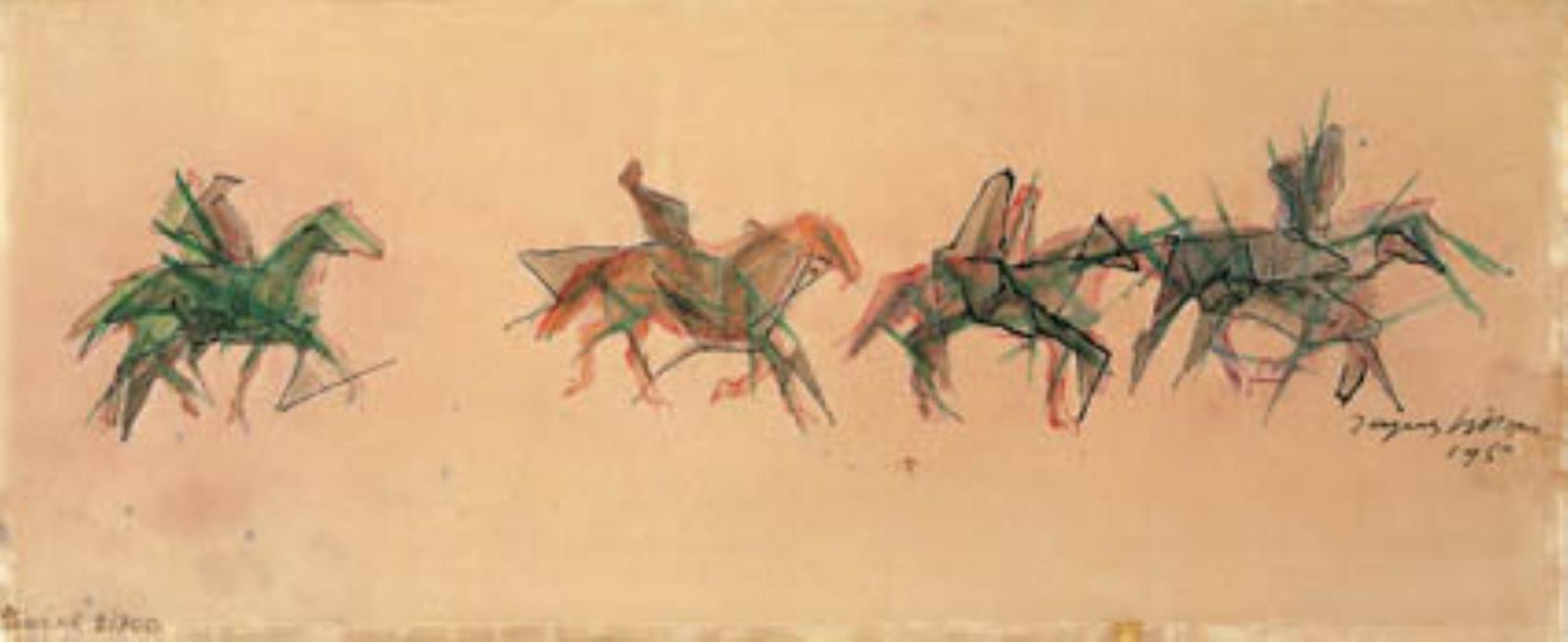 Ryttere, Jacques Villon, 1950