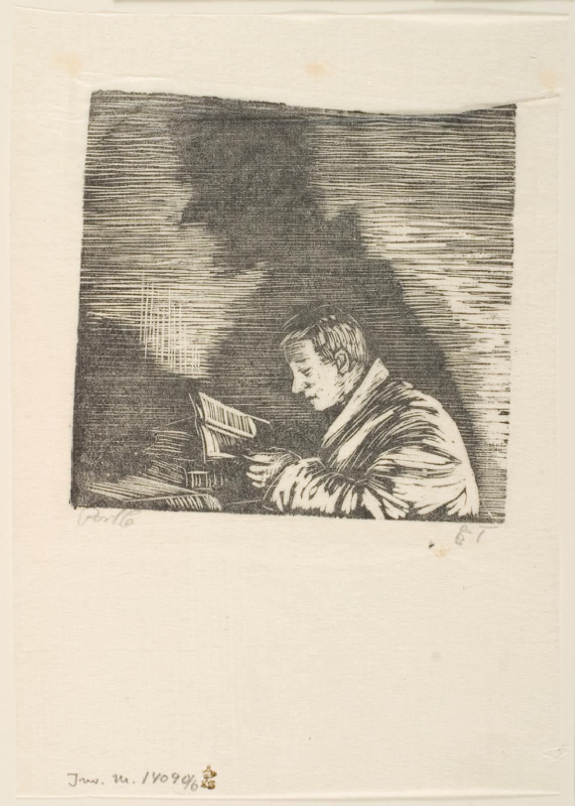 Illustration til H.C. Andersen: Skyggen, Povl Christensen, 1938